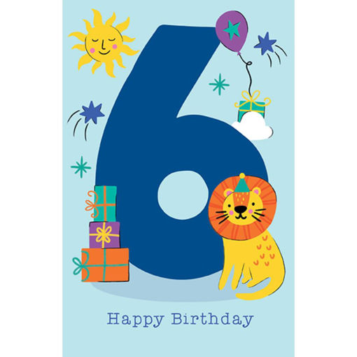 Picture of 6 BIRTHDAY CARD LION